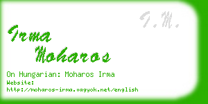 irma moharos business card